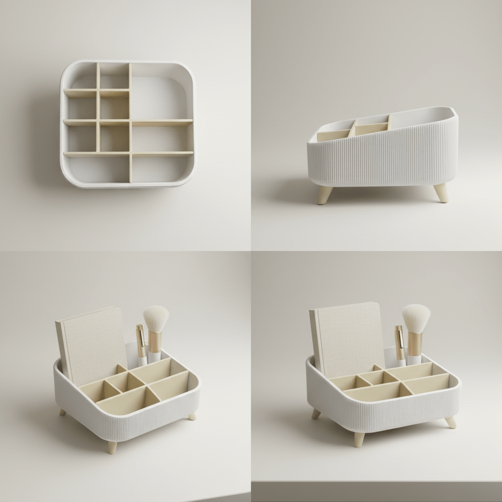 KYOTO Organizer – Modularer Makeup - & Desktop - Organizer mit Standfüssen - Dekoart 3D