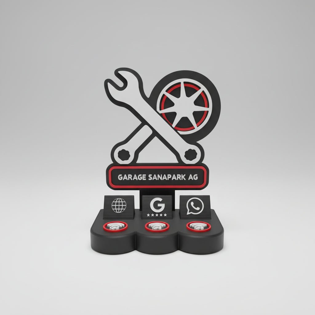 NFC Business - Aufsteller „Premium Garage“ - Dekoart 3D