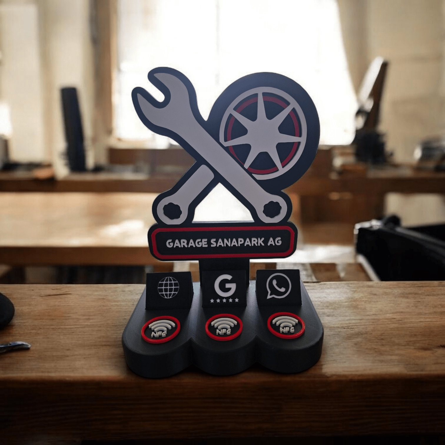 NFC Business - Aufsteller „Premium Garage“ - Dekoart 3D