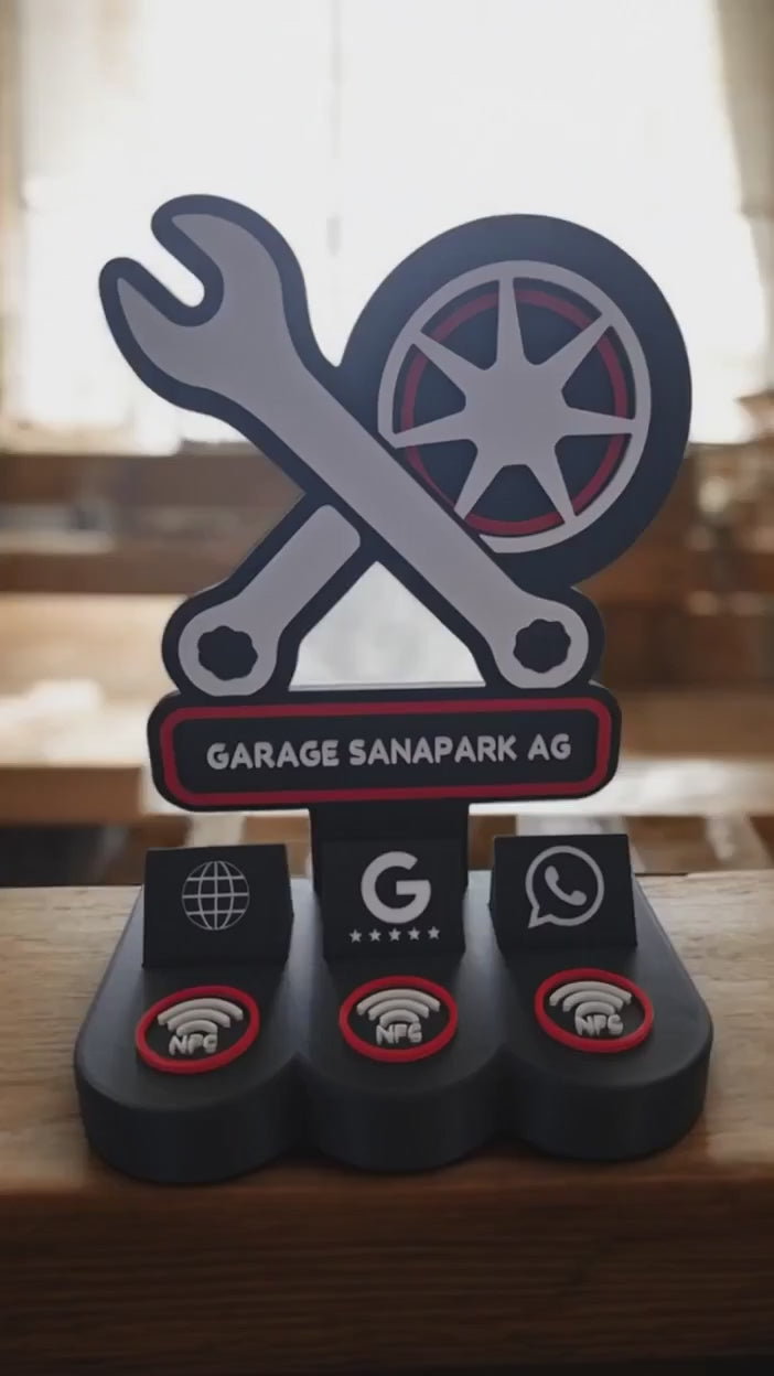 NFC Business-Aufsteller „Premium Garage“