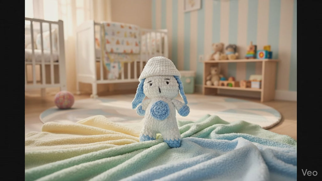 LUNA – Handgestrickter Hase aus der Plüschtier-Kollektion